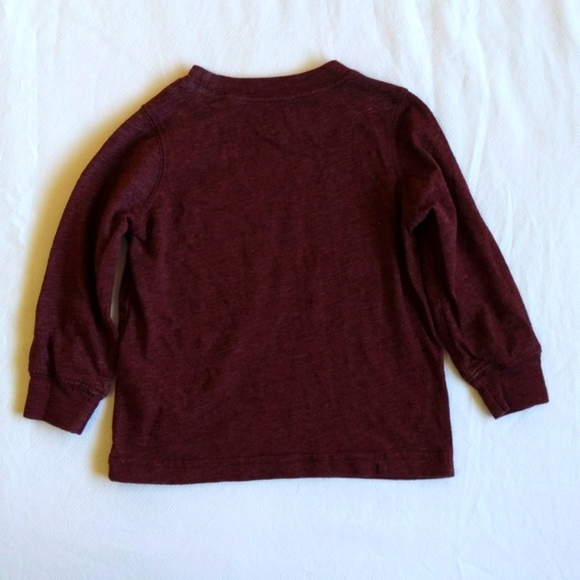 carter's maroon little brother graphic long sleeve shirt 12 months baby boy - Picture 6 of 6